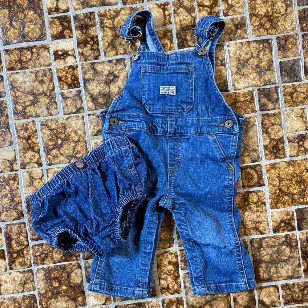 Wrangler Denim Overalls and Bloomers Set for Kids
